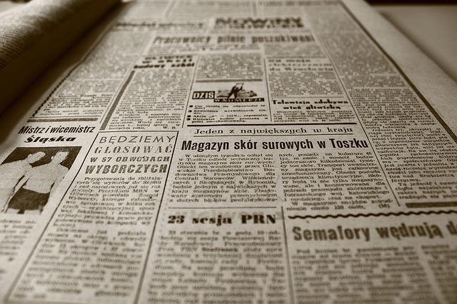 Ancient newspaper