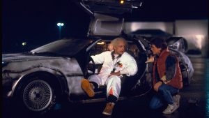 The DeLorean from the movie "Back to the Future"