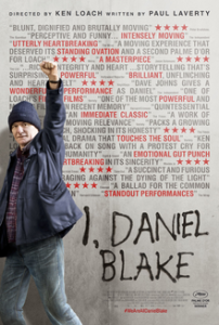 Movie poster for the film "I, Daniel Blake".