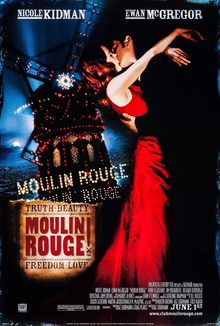 Movie poster for the film "Moulin Rouge!"