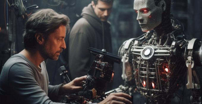 Human director with robot actor